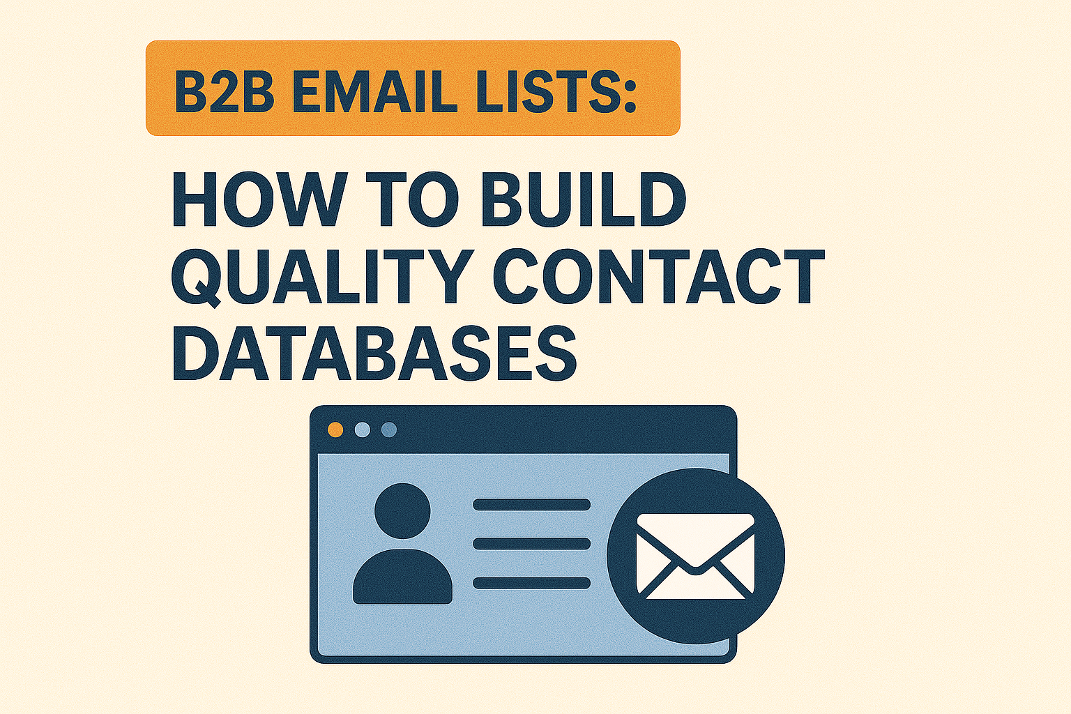 B2B Email Lists: How to Build Quality Contact Databases
