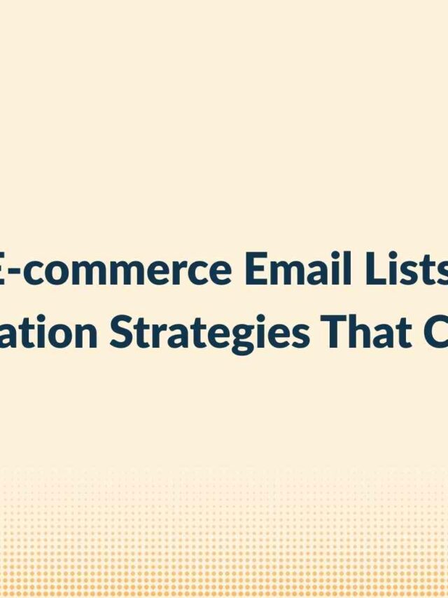E-commerce Email Lists: